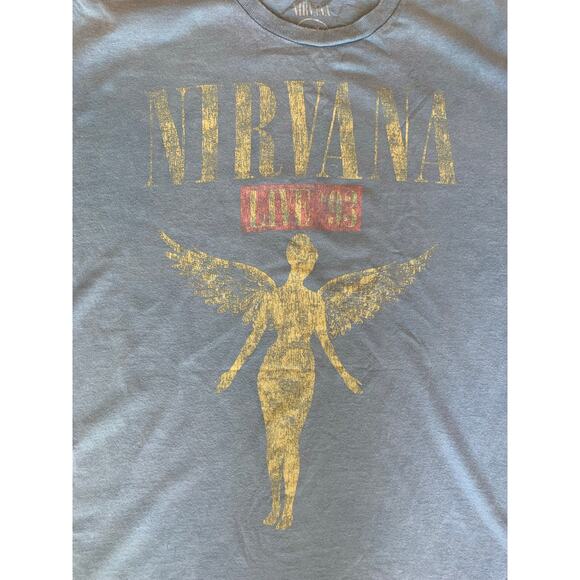 Nirvana “In Utero Live ’93” T-Shirt Blue Size XL - Picture 1 of 6